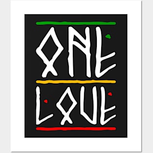 One Love Rasta Colors Reggae Posters and Art